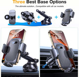 Car Mount Windshield Air Vent Adhesive Base Phone Holder Glass Cradle  - ZDXW214 2564-2
