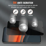 2 Pack Privacy Screen Protector Tempered Glass Anti-Spy 9H Hardness Anti-Peep 3D Edge  - ZD2SP30 2224-3
