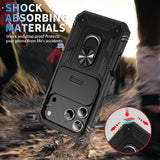 Hybrid Case Cover Metal Ring Lens Protects Kickstand Shockproof Armor  - ZDXW106 2448-6