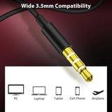 Retractable Earphones Headphones Hands-free  Earbuds 3.5mm w Mic Headset  - ZDD51 2328-5