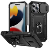 Hybrid Case Cover Metal Ring Lens Protects Kickstand Shockproof Armor  - ZDXW110 2458-1