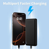 2 Pack 10000mAh Power Bank Backup Battery Portable Charger LED Indicators 2-Port USB 1-Port USB-C  - ZDXW243 2599-3