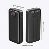 20000mAh Power Bank  22.5W PD Fast Charge Backup Battery Portable Charger  Built-in Cable LED Display  - ZDZ63 2314-3