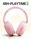 Pink Wireless Headphones Foldable Headset w Mic Earphones Earbuds  - ZDXW269 2630-4