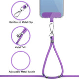 Purple 2 Pack Phone Lanyard  Adjustable Holder 1 Pcs Neck Straps 1 Pcs Wrist Straps For Phone Cases   - ZDXW274 2635-4