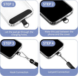 Black 2 Pack Phone Lanyard Holder Adjustable 1 Pcs Neck Straps 1 Pcs Wrist Straps For Phone Cases  - ZDXW273 2634-2