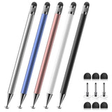 5 Pcs Stylus Touch Screen Pen Silicone Tip Lightweight Alloy Black/White/Rose Gold/Blue/Silver  - ZDXW265 2626-1