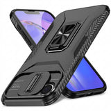 Hybrid Case Cover Metal Ring Lens Protects Kickstand Shockproof Armor  - ZDXW111 2459-1