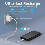 2 Pack 10000mAh Power Bank Backup Battery Portable Charger LED Indicators 2-Port USB 1-Port USB-C  - ZDXW243 2599-6