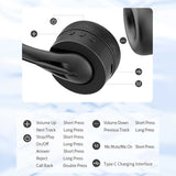 Wireless Headset Mic Headphone Bluetooth Earphone Hands-free  - ZDY01 2252-6