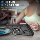 Hybrid Case Cover Metal Ring Lens Protects Kickstand Shockproof Armor  - ZDXW114 2462-5