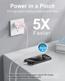  Pink 2 Pack 25W Fast Home Charger PD Type-C 6ft and10ft USB-C Cable Quick Power Adapter  - ZDXW235 2591-4