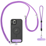 Purple 2 Pack Phone Lanyard  Adjustable Holder 1 Pcs Neck Straps 1 Pcs Wrist Straps For Phone Cases   - ZDXW274 2635-1