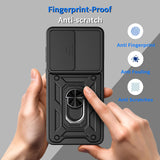 Hybrid Case Cover Metal Ring Lens Protects Kickstand Shockproof Armor  - ZDXW78 2415-6