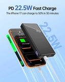 2 Pack 10000mAh Power Bank  22.5W PD Fast Charge  Backup Battery Portable Charger LED Display  1-Port USB  - ZDXW241 2597-2