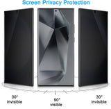 2 Pack Privacy Screen Protector TPU Film Fingerprint Works Anti-Spy Anti-Peep 3D Edge  - ZD2V43 2065-2