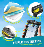Waterproof Case 2 Pcs Underwater Bag For Pool Sea Floating Cover Touch Screen  - ZDXW277 2638-6
