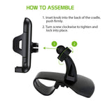 Car Mount  Dashboard Non-Slip  Holder  Cradle Swivel  - ZDA65 2103-4