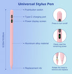 Active Digital Display Stylus Touch Pen Pink Capacitive Rechargeable Palm Rejection  - ZDV63 2100-3