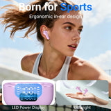 Purple TWS Earphones Wireless Earbuds Headphone True Stereo Headset  - ZDXW186 2535-6