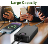 20000mAh Power Bank  22.5W PD Fast Charge Backup Battery Portable Charger  Built-in Cable LED Display  - ZDZ63 2314-5