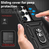Hybrid Case Cover  Metal Ring  Lens Protects  Kickstand Shockproof Armor  - ZDXW12 2348-4