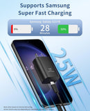 2 Pack 25W Fast Home Charger PD Type-C 2 Pack 6ft USB-C Cable Quick Power Adapter  - ZDXW187 2536-2