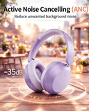Purple Wireless Headphones  Foldable Headset w Mic Earphones Earbuds  - ZDXW268 2629-2