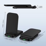 Foldable Wireless Charger 15W Fast Folding Stand Charging Pad  Slim  - ZDXW204 2554-4