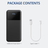 10000mAh Power Bank  22.5W PD Fast Charge  Backup Battery Portable Charger Built-in Cable LED Display  - ZDXW240 2596-7