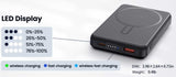 10000mAh 22.5W Power Bank Magnetic Wireless Charging  Backup Battery Portable Charger Slim 2-Port USB  - ZDF77 2336-6
