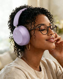 Purple Wireless Headphones  Foldable Headset w Mic Earphones Earbuds  - ZDXW268 2629-8