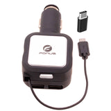  Retractable Car Charger   4.8Amp   2-Port USB  USB-C Adapter   DC Socket   Power Adapter  - ZDG50 2016-5