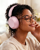 Pink Wireless Headphones Foldable Headset w Mic Earphones Earbuds  - ZDXW269 2630-8