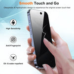 2 Pack Privacy Screen Protector Tempered Glass Curved Anti-Spy Anti-Peep 3D Edge  - ZD2V90 2129-6