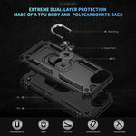 Case Belt Clip Holster Swivel Metal Ring Cover Kickstand Armor  - ZDF16 2205-7