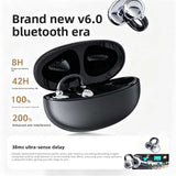 Wireless Ear-Clip TWS Earphones Bluetooth Earbuds Bone Conduction Headphones True Stereo Charging Case Hands-free Mic  - ZDY92 2335-7