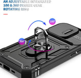 Hybrid Case Cover Metal Ring Lens Protects Kickstand Shockproof Armor  - ZDXW114 2462-3