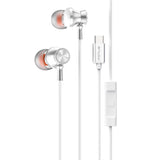 Wired TYPE-C Earphones USB-C Earbuds Magnetic Headphone w Mic Headset Earpieces  - ZDA55 2573-1