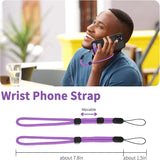 Purple 2 Pack Phone Lanyard  Adjustable Holder 1 Pcs Neck Straps 1 Pcs Wrist Straps For Phone Cases   - ZDXW274 2635-2