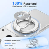 Metal Magnetic Ring Phone Holder Kickstand Folding Desk Stand Silver Color  - ZDXW220 2570-4