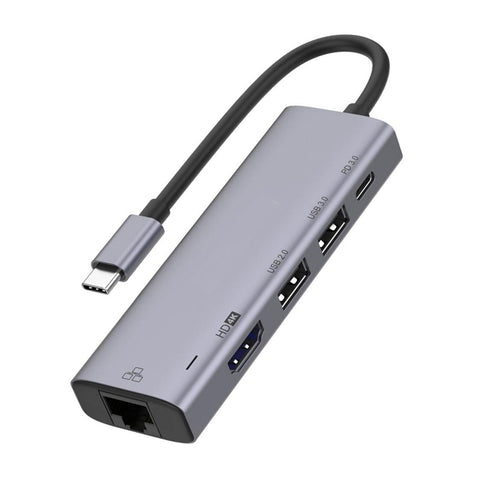5-in-1 Adapter USB-C Hub   HDTV HDMI   RJ45 Network Port   Charger Port   TV Video Hub  Ethernet  - ZDR78 2012-1