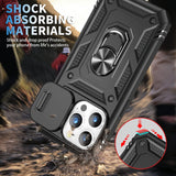 Hybrid Case Cover Metal Ring Lens Protects Kickstand Shockproof Armor  - ZDXW114 2462-6