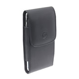 Leather Case Belt Clip Holster - Vertical Cover - LCASE64 - Black - Fonus D84