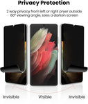 3 Pack Privacy Screen Protector TPU Film Fingerprint Works Anti-Peep Anti-Spy 3D Edge - ZD3Z24