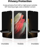 Belt Clip Case and 3 Pack Privacy Screen Protector Swivel Holster TPU Film Kickstand Cover Anti-Peep Anti-Spy - ZDA84+3Z21