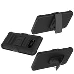 Hybrid Case Rugged Holster Swivel Belt Clip - DropProof - Defender - Black - Selna L11