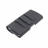 Leather Case Belt Clip Holster Cover - LCASE60 - Black - Fonus A04