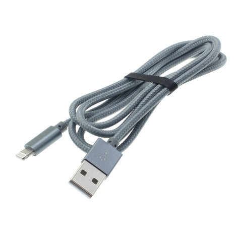 3ft Lightning to USB Cable Charger Cord - Braided - Gray - L78