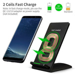 Wireless Charger 10W Fast Stand Detachable 2-Coils Charging Pad - ZDZ40